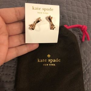 Kate Spade Rose Gold Bow Earrings